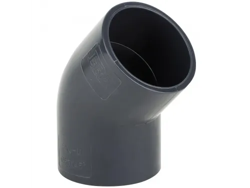 Угольник (отвод) ПВХ д. 280 мм. 45°