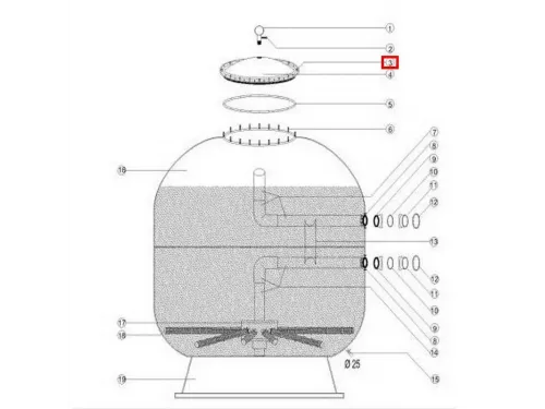 Верхняя крышка для фильтров Aquaviva D1050/1250/1400 мм