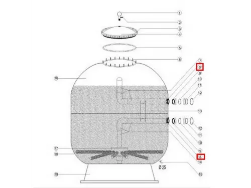 Муфта-фланец крепления фильтров Aquaviva D1400 мм