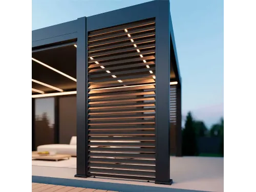 Пергола Aquaviva Элит Отдельностоящая (ламели с электроприводом) 3.6X4.0м RAL 7015