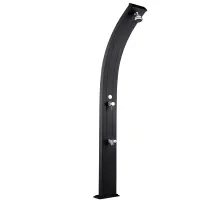 Душ солнечный AquaViva Spring 25л Antracite, Алюминиевый с мойкой для ног