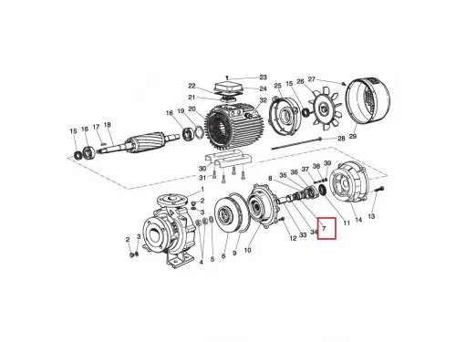 Сальник для насосов Saer IR4P Bronze фикс. часть (54200399)