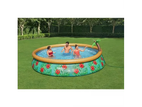 Надувной круглый бассейн Bestway 57416 Paradise Palms (457x84 см) с картриджным фильтром
