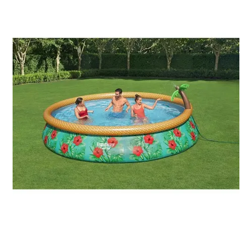 Надувной круглый бассейн Bestway 57416 Paradise Palms (457x84 см) с картриджным фильтром