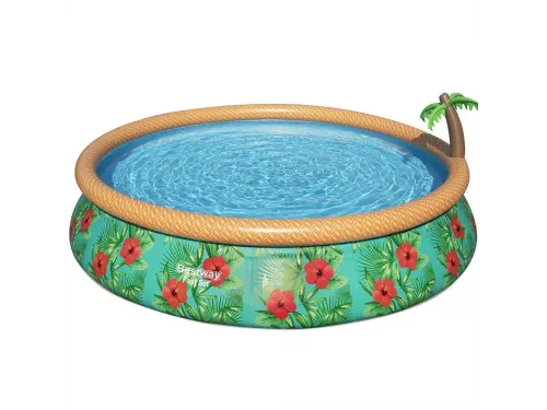 Надувной круглый бассейн Bestway 57416 Paradise Palms (457x84 см) с картриджным фильтром