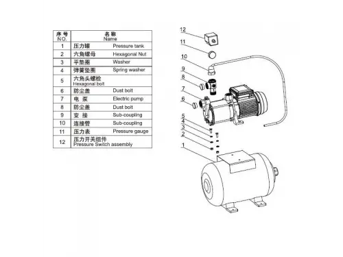 Насосная станция Aquaviva LX ABM2-9*5-H24  (220В, 2м3/ч, 1 кВт) для водоснабжения