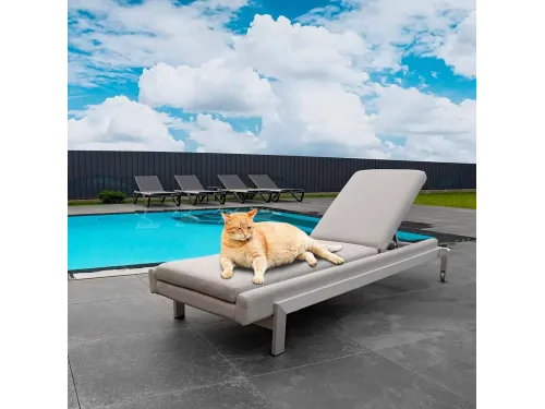 Лежак (шезлонг)Aquaviva Oslo Серый микс 780*1980*330