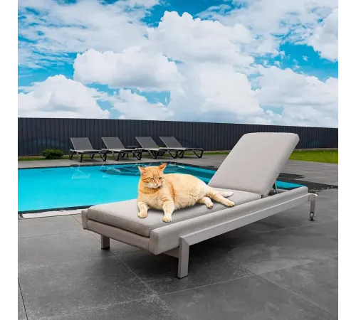 Лежак (шезлонг)Aquaviva Oslo Серый микс 780*1980*330