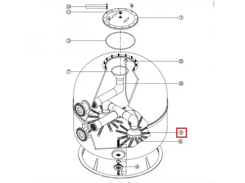 Коллектор фильтра Kripsol Ø 90-110 (RCFI0009.01R)