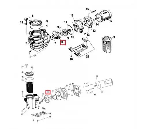 Диффузор к насосам Hayward Super II (SPX3000B)