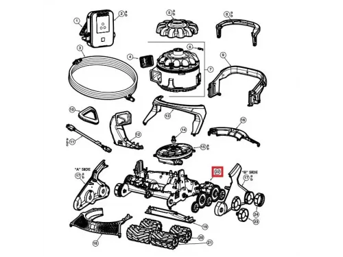 Коробка передач в сборе для пылесоса Hayward AquaVac 600/650 (RCX361117218)