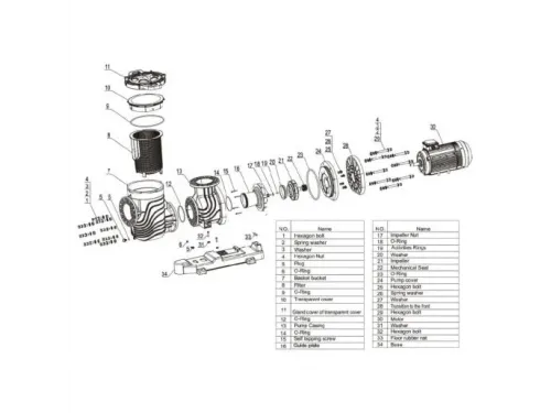 Насос (60 м3/ч, 3 кВт/ч, 380В) Aquaviva LX SEQ400