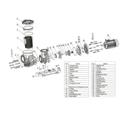 Насос (60 м3/ч, 3 кВт/ч, 380В) Aquaviva LX SEQ400