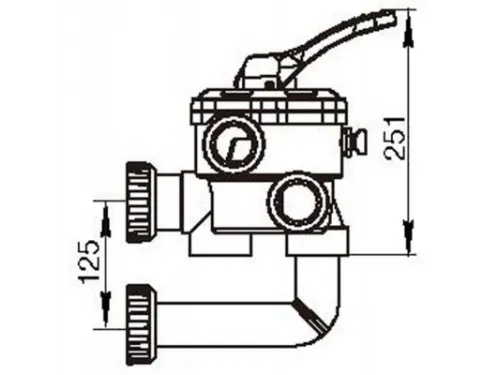 Боковой вентиль Pool King (1 1/2")