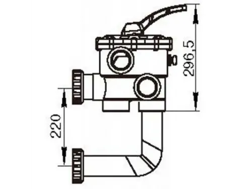 Боковой вентиль Pool King (2")