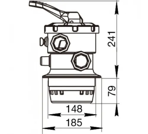 Вентиль верхний Pool King (1 1/2") к фильтрам CP, EP, EPW, D350-700 и моноблоку EBW350