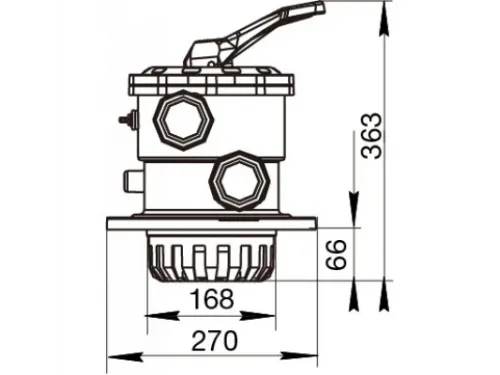 Вентиль верхний Pool King (2")