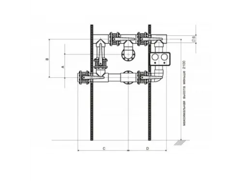 Вентильная группа Pool King подкл. 4" (фланец 110 мм.) для фильтров К, НК, HL (HK151200. HK20120. K1200)