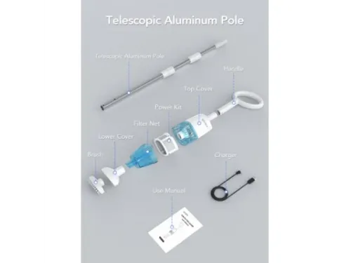 Пылесос Wybot Hyson 100 (15Вт, Li-ion 5.2Ач, 3м³/час, 60мин.) с аккумуляторной батареей