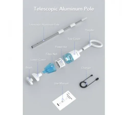 Пылесос Wybot Hyson 100 (15Вт, Li-ion 5.2Ач, 3м³/час, 60мин.) с аккумуляторной батареей