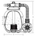 Фильтровальная установка (330мм) (верх. подсоед.) Aquaviva FSP300-ST33