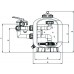 Фильтр Aquaviva SP450 (450 мм.) с 6-ти поз. вентилем, бок. подсоединение