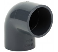 Отвод (угольник) д. 50 мм. клеевое ПВХ 90° Aquaviva