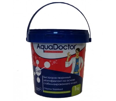 AquaDoctor C-60 (ведро 1 кг., гранулы) на основе хлора, быстрого действия