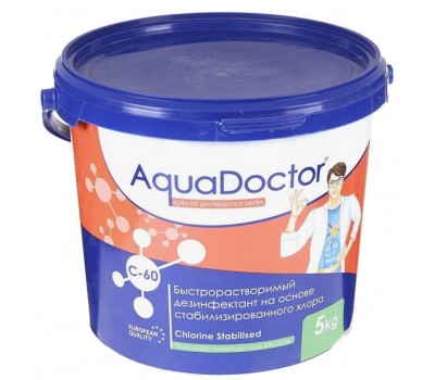 AquaDoctor C-60Т (ведро 5 кг., таблетки) на основе хлора, быстрого действия