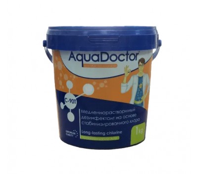 AquaDoctor C-90T (ведро 1 кг., таблетки) на основе хлора, длительного действия