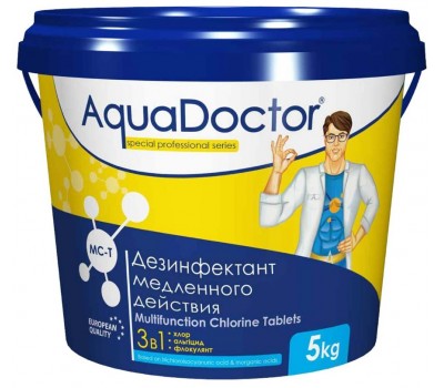 AquaDoctor MC-T ведро 5 кг. (таблетки 200 гр.) на основе хлора и против роста водорослей