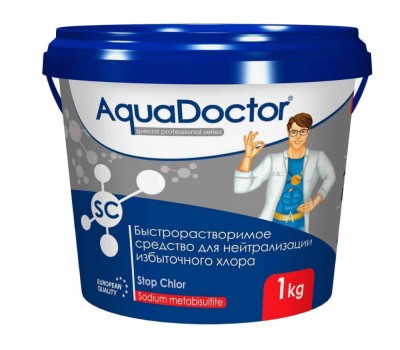 AquaDoctor SC Stop Chlor (1 кг) нейтрализация избыточного хлора