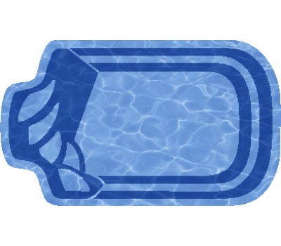 Композитный бассейн Доминика 5,00*2,95*1,70 м., Голубая Лагуна (Россия/США), цвет голубой