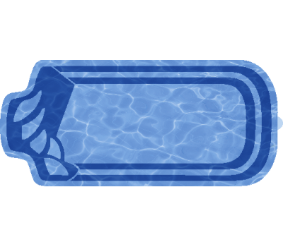 Композитный бассейн Изабель 6,58*2,80*1,48 м., Голубая Лагуна (Россия/США), цвет голубой