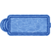 Композитный бассейн Марокко 8,00*3,18*1,48 м., Голубая Лагуна (Россия/США), цвет голубой