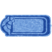 Композитный бассейн Ребекка 7,70*3,15*1,52 м., Голубая Лагуна (Россия/США), цвет голубой