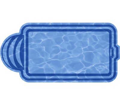 Композитный бассейн Валенсия 6,00*3,00*1,48 м., Голубая Лагуна (Россия/США), цвет голубой