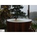Купель композитная Polar Spa Элит Кваттро 220 с отделкой из дерева и печью, 200*200*110 см.