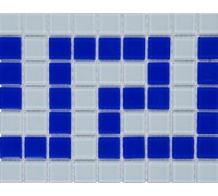 Фриз стеклянный для окантовки греческий бело-синий  Aquaviva Cristall W/B