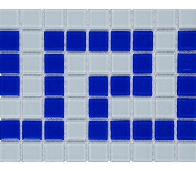Фриз стеклянный для окантовки греческий бело-синий  Aquaviva Cristall W/B