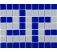 Фриз стеклянный для окантовки греческий сине-белый Aquaviva Cristall B/W