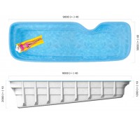 Композитный бассейн Нарбонн 9,0*3,0*1,2*2,0 м. Франмер