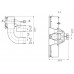 Противоток ПТУ.75.1/1 узкий (75 м.куб./час) с пьезо-кнопкой (универс.) из нерж. стали AISI-316 (закладная)