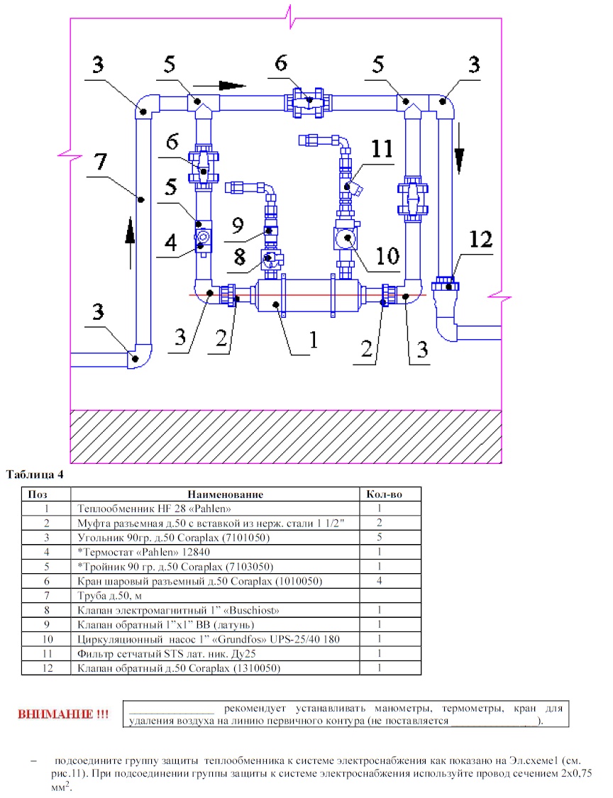 Теплообменник для подогрева воды в бассейне (28 кВт) (гориз.) Pahlen HF 28  (11392) - купить в Москве. Цена и характеристики.