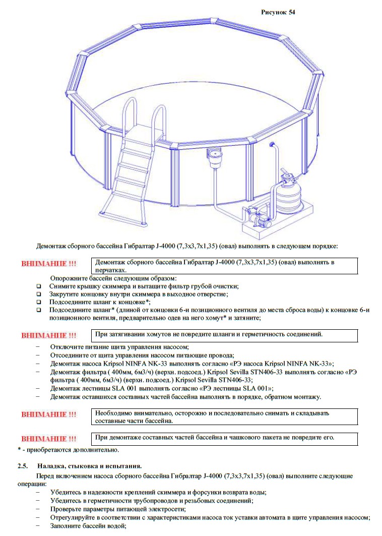 Каркасный бассейн Гибралтар 7,3 х 3,7 х 1,35 м., Atlantic Pool  (каркас/пленка/скиммер-пакет/фильтр/лестница) - купить в Москве. Цена и  характеристики.